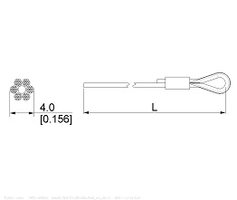 Cable Diameter 4,0mm Length 4m