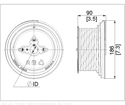 Canimex Torque Force TF D525-54 M134-1375 High Lift Drums 1in Door Weight 454kg Door Height HL 1384mm right hand side