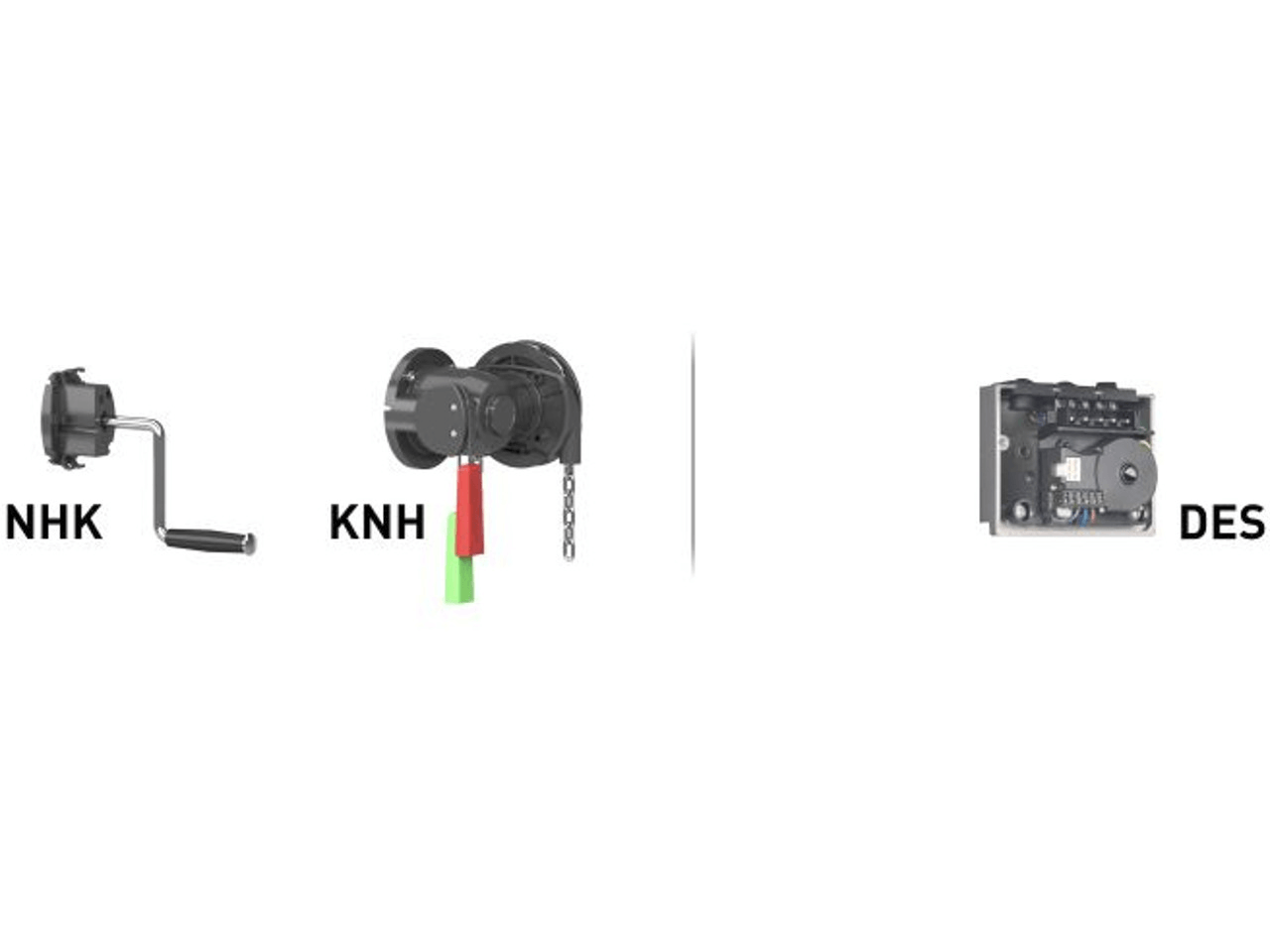 GfA Elektromaten SI 55.40 FU NHK DES Ø40-Aufsteckantrieb mit integriertem Frequenzumrichter 550Nm mit Nothandkurbel
