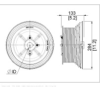 Canimex Torque Force TF D800-120 M203-3050 Seiltrommel Hebungsbeschlag 1,25in Torgewicht 1000kg Torhöhe HL 3028mm links