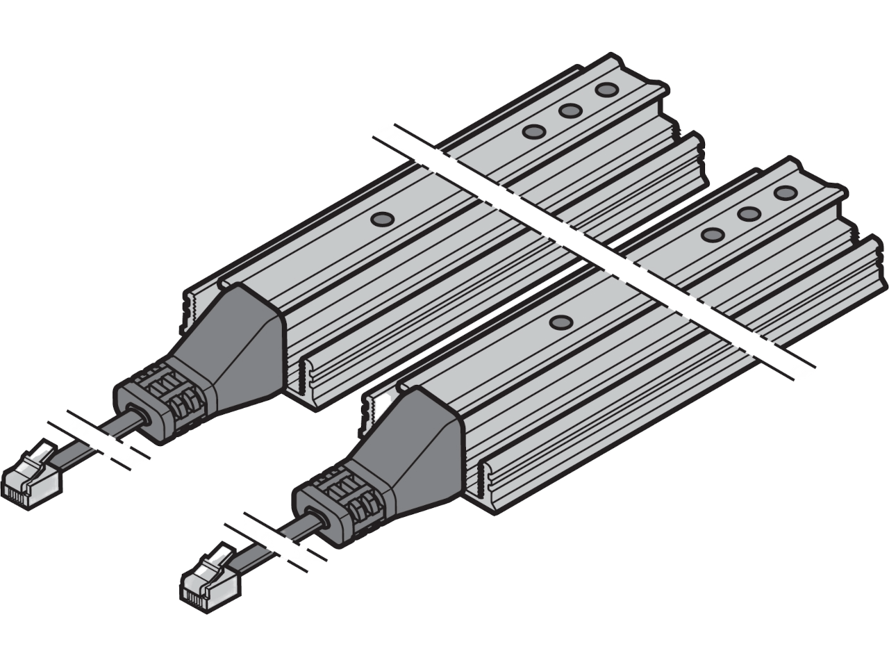 Hörmann Lichtgitter HLG Sender und Empfänger Länge 2500 mm