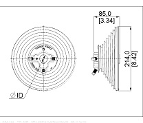 Canimex Torque Force TF D850-132 M216-3350 Seiltrommel Senkrechtläufer 1in Torgewicht 386kg Torhöhe 3308mm links